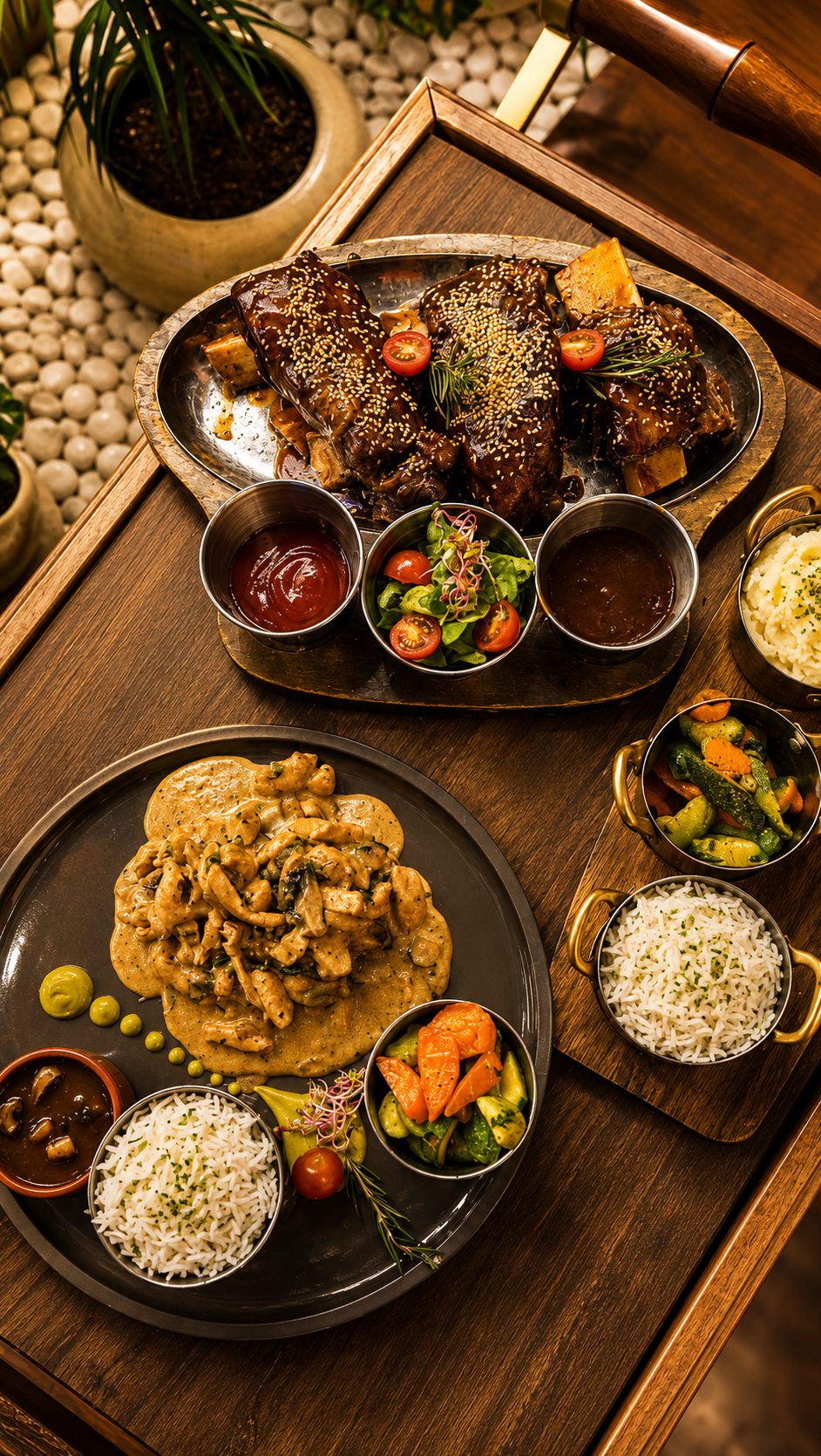 Glazed Beef Ribs & Truffle Chicken Banquet - Amsterdam Luxury Agadir