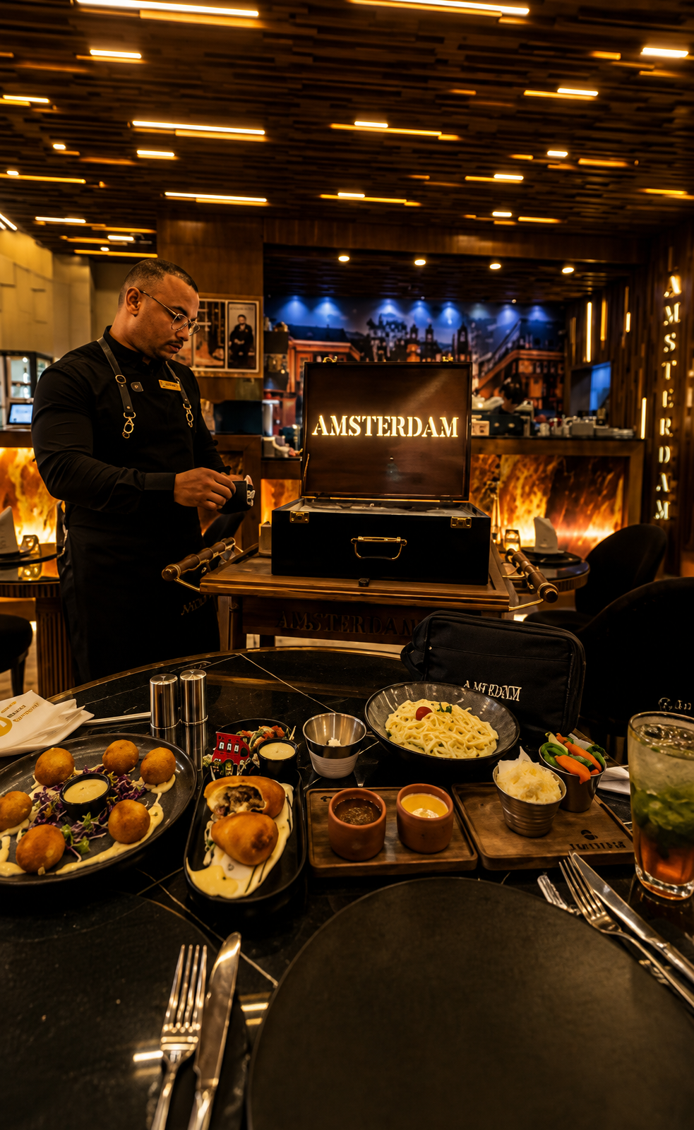 Tableside Glowing Amsterdam Treasure Chest Service
